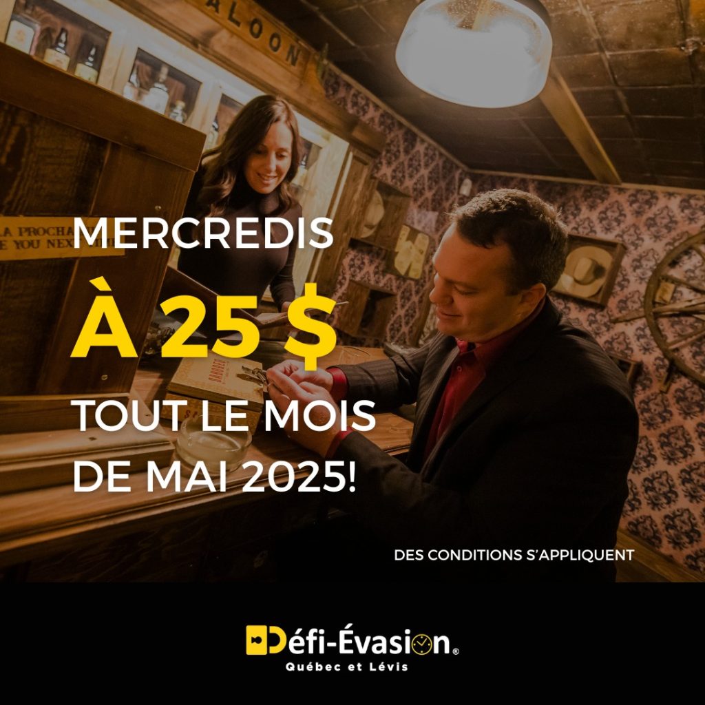 Mercredi du mois de mai 2025 au prix d'antan!